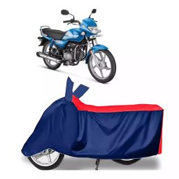 Auto Pearl Polyester Two Wheeler Cover for Hero HF Deluxe BS6 (Red Blue)-image-56