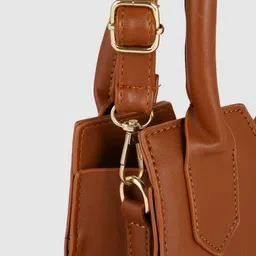 Fastrack Brown PU Structured Sling Bag image 4
