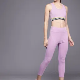 HRX by Hrithik Roshan Lightly Padded Full Coverage Running Bra HRX_SS24_W_BA_KR021_C image 3