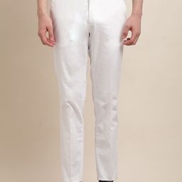 Turtle Men Tailored Slim Fit Mid-Rise Flat-Front Formal Trousers-picture-21