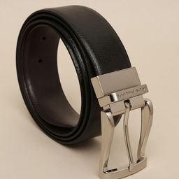Louis Philippe Men Textured Leather Reversible Belt-image-83