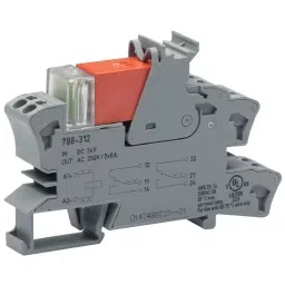 WAGO POWER RELAY, DPDT, 24VDC, 8A, DIN RAIL, 788-312-5