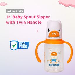 Adore Jr. Baby Silicon Soft Spout Sipper With Twin Handle- 125ml image 5