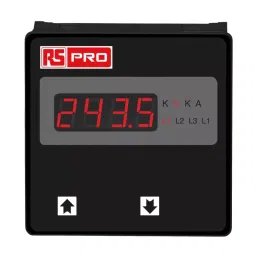 RS PRO Digital Voltmeter AC LED Display 4-Digits ±0.5 + 1 Digit %, 1365394-14