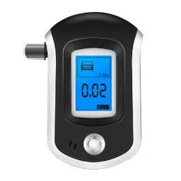 Robustt Alcohol Tester Black Advance Digital LCD Display Portable Breathalyzer with 5 Mouthpieces MODEL-2 Pack of 5 image 1