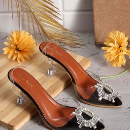 Retro Walk Women Embellished Kitten Heel Peep Toes-27