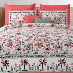 LIVING ROOTS Double King Size Jaipur Block Print Cotton Bedsheet With 2 Pillow Covers-18