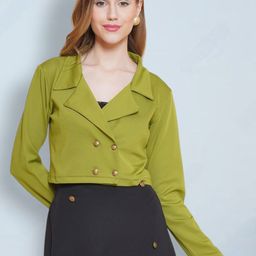 KATLINE Relaxed-Fit Double-Breasted Blazer-image-31