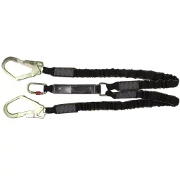 ISSAFE 14 mm Shock Abosrbing Double Lanyard with Two Ropes and Two Scaffolding Hooks, ISF -94-image-81