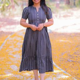 PREETHIWEAR Print Fit & Flare Dress-image-83