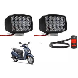 Cartronics 15  LED Fog Light With On/Off Switch  for Honda Activa 125 (Set of 2 Pcs)-43