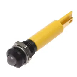 RS PRO Yellow Panel Mount Indicator, Mounting Hole Size 8 mm, Termination Type Solder Tab, IP Rating IP67, Model No 211566-2