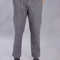 THE BEETEL HOUSE Men Relaxed Loose Fit Easy Wash Trousers-picture-3