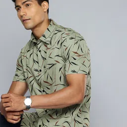 Flying Machine Pure Cotton Tropical Printed Casual Shirt-image-31