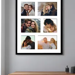 Art Street Black & White 6 Openings Wooden Wall Photo Frame-image-55