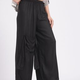 glitchez Women Urban Utility Tie-Up Pocket Flare Fit Trousers-picture-40