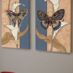 Myntra Elegant Homes Beautiful Butterfly Canvas Landscape 2-Frame Painting Wall Art-picture-6