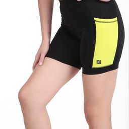 Flingr Women Colourblocked Dri-FIT Skinny Fit Mid-Rise Sports Shorts-picture-2