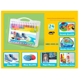 Azhari 48 Pcs Acrylic Paint Markers Set-picture-7