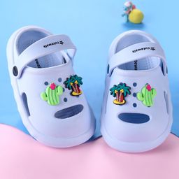 Cute Walk by Babyhug Clogs with Cactus Applique - Light Blue-image-84