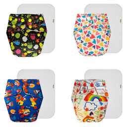 Dumbledo Premium Cloth Diaper with Leak-Proof, Absorbent 6-layer White Insert - Dryfeel with Comfortable Fit for 3 Months to 3 Years, Pack of 4-12