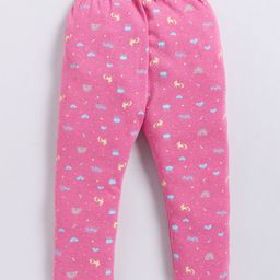 Parrot Crow Cotton Knit Unicorn & Stars Printed Pajama - Pink-image-68