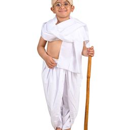 BookMyCostume Mahatma Gandhi Freedom Fighter Costume Set - White-image-3