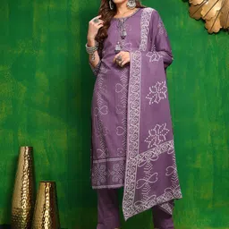 KALINI Women Bandhani Embroidered Regular Sequinned Pure Cotton Kurta with Trousers & With Dupatta-image-74