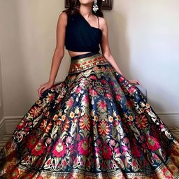 ODETTE Semi-Stitched Lehenga & Unstitched Blouse With Dupatta image 2