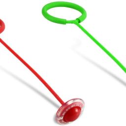 Skip Ball, Jump Ropes Sports Swing Ball & Hyun Dance Flash Kids Exercise Coordination Balance Hoop Jump Toy Upgraded Ankle Skip One-Legged Jumping Ring for Boys and Girls (2 Pcs)-84