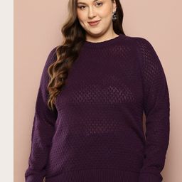 Sztori Plus Size Open Knitted Pullover-image-18