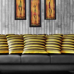 eCraftIndia Multicoloured Set of 3 Triblal Lady UV Wall Art-29