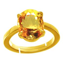 RRVGEM 7.25 KT Citrine Unheated Untreated Oval Finger Ring-image-99
