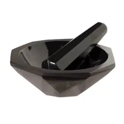 Biohall Black Agate Mortar and Pestle Kit with 100 mm Outer Diameter, BLS.PCS.021-45