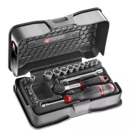 FACOM 6.35 mm (1/4 inch) Square Drive Socket Set Black, R.161-4P6 (Set of 21 Pcs)-16