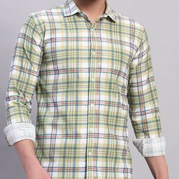 YOUTH FIRST Men Premium Tartan Checks Opaque Checked Casual Shirt-image-81