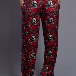 GO DEVIL Men Floral Printed Original Loose Fit High-Rise Trousers-image-64