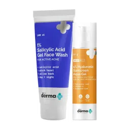 The Derma Co 1% Hyaluronic Sunscreen & 2% Salicylic Face Wash Combo-picture-35
