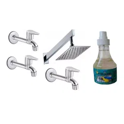 GENERIC Fusion Faucet Set with Shower Stainless Steel Chrome Finish Silver, FG1183 ( Pack of 5)-picture-29