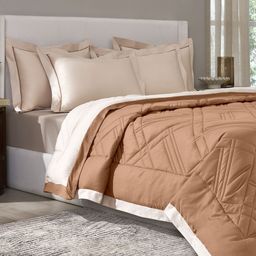 SANSAAR A DDECOR BRAND LIVE CONSCIOUSLY Pink & Brown Geometric Cotton 4 Piece Double Extra Large Superfine Bedding Set-image-83