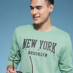 HERE&NOW Typography Printed Pure Cotton Sweatshirt-picture-26