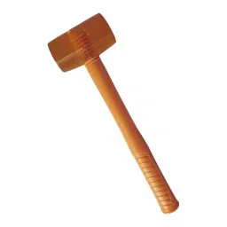 FLAMINGO ENTERPRISE Rubber Mallet 200 g Weight Round Shape with Fiber Handle Orange, FM-224-image-70