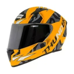 Studds N9 Matt Neon Orange Large (580 mm) Full Face Helmet, Thunder D7 Decor-picture-1