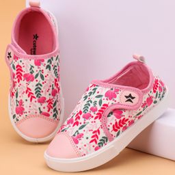 Cute Walk by Babyhug Velcro Closure Floral Printed Casual Shoes - Pink-image-58