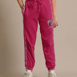 Kidsville Mattel Featuring Barbie Printed Joggers - Pink-picture-23
