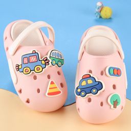 Oh! Pair Slip On Clogs with Vehicle Applique - Pink-image-27