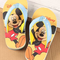 Cute Walk by Babyhug Disney Slip On Flip Flops with Mickey Mouse Print - Yellow-picture-20
