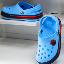 ABROS Colour Blocked Perforated Clogs - Sky Blue-image-54