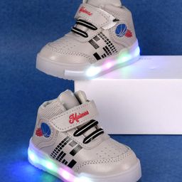 FEETWELL SHOES Abstract Designed LED Shoes-Grey-image-68
