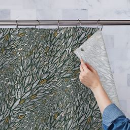ArtzFolio Black & White Printed Water Proof Shower Curtain-image-83